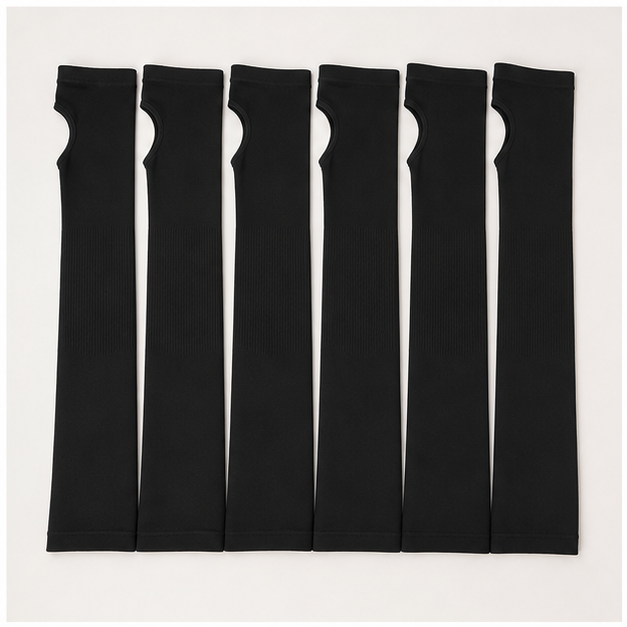 3/6 Pairs UV Cooling Arm Sleeves Sun Protection Unisex for Sports, Cycling, Golf, Running - front view
