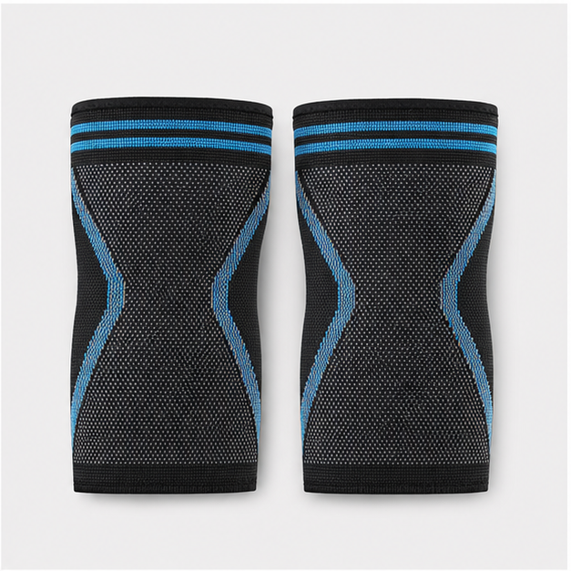 2 Pack Elbow Compression Sleeves for Men and Women, 3D Knit Tennis Elbow Brace for Tendonitis and Joint Pain Relief, Breathable Arm Support for Gym, Weightlifting and Daily Work - back view