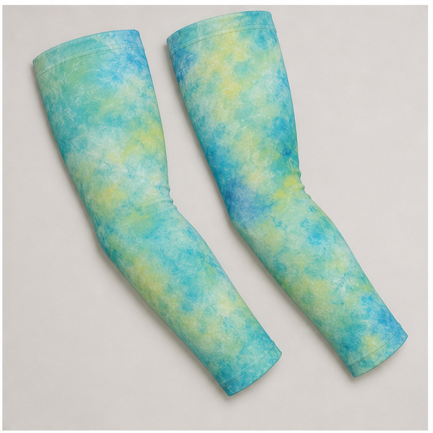 Sun Protection Cooling Arm Sleeves For Men Women, Uv Compression Cooling Sleeve For Sports - back view