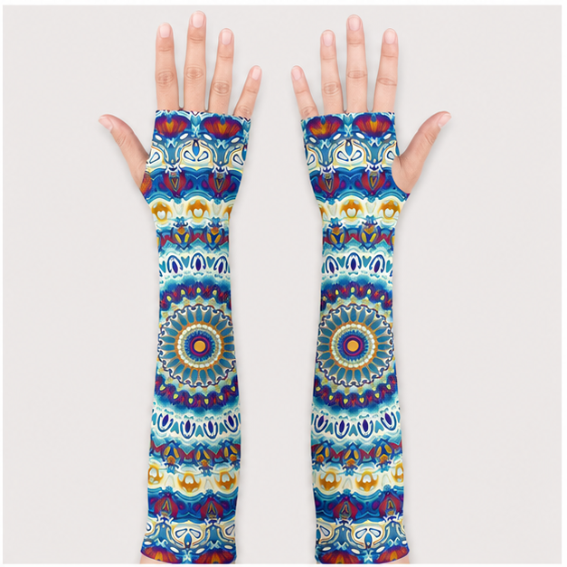 Gardening Sleeves for Women Farm Sun Protection Thorn Proof Cooling Arm Sleeves to Cover Arms for Garden Sports - back view